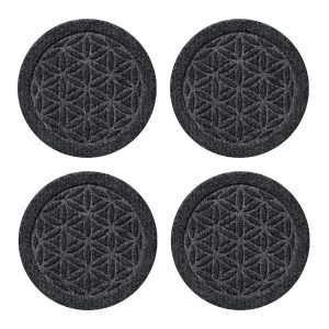 Waterhog 12"Dia. Tree of Life Plant Trivets, Set of 4 - Camel