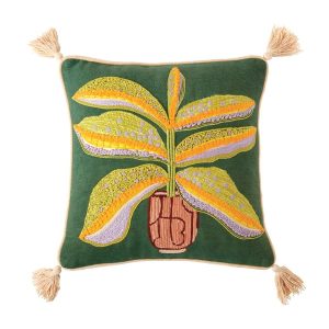 Thrive Plant Throw Pillow, 14" Sq.