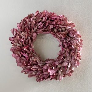 Dried 22" Natural Integrifolia Wreath, Blush