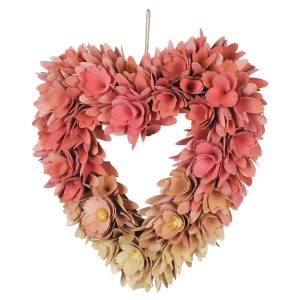 Ombre Wood Heart Wreath