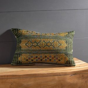 Indoor/ Outdoor Marina Tribal Stripe Pillow, 12" x 18" - Red
