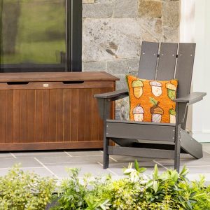 Outdoor Eucalyptus Wood Storage Chest - Natural