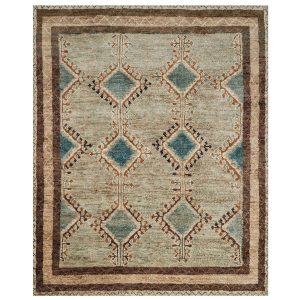 Loloi Nomad Diamond Jute Rug - 7'9" x 9'9" - Ocean Beige